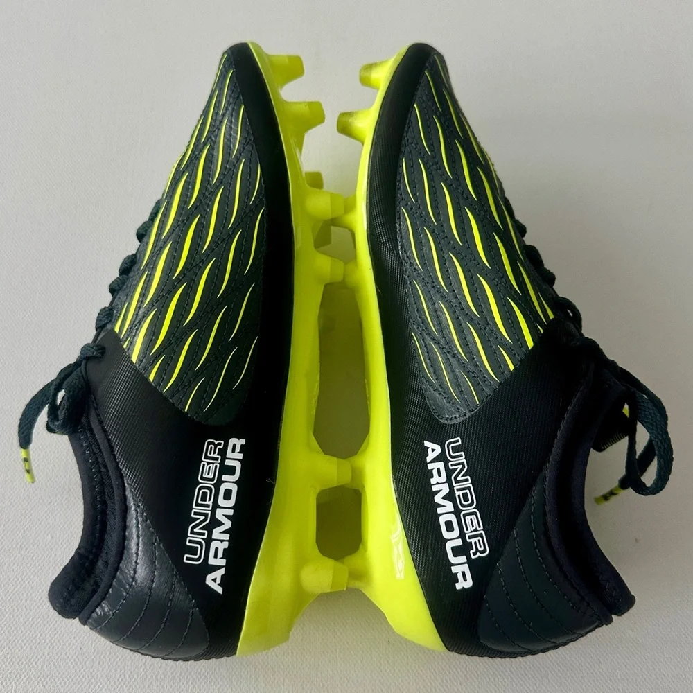 Under Armour Kids' Black & Neon Yellow Soccer Cleats